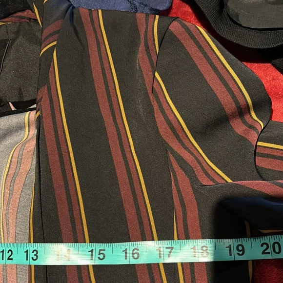 Dynamite Lined Open Front striped 3/4 Sleeves Blazer Sz L - Picture 6 of 12